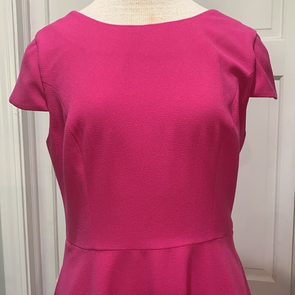 Dress the Population sz L hot pink cap sleeve midi dress - Picture 2 of 7